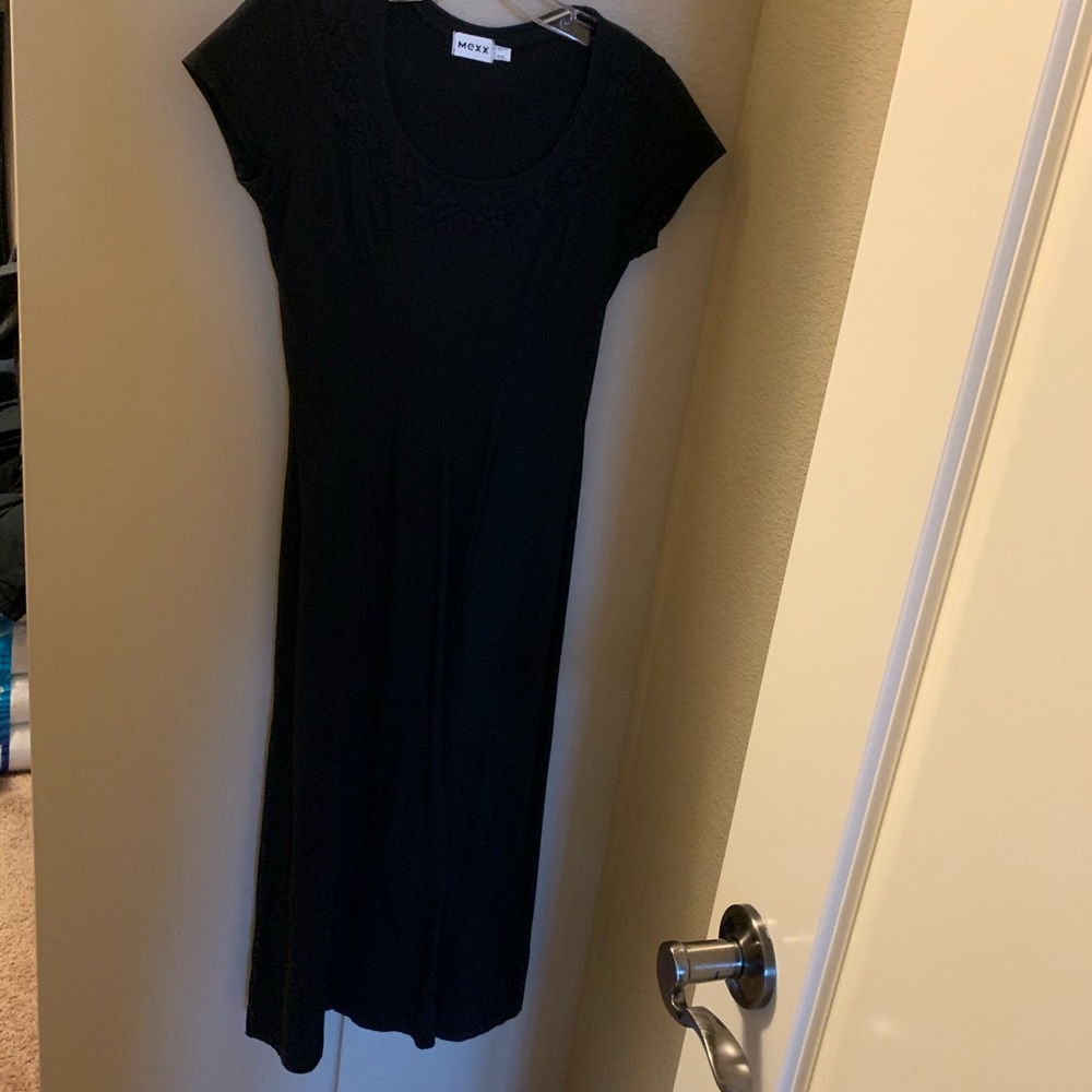 Black cotton dress fitted size S